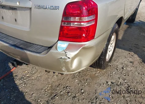 2002 Toyota Highlander V6 z USA, uszkodzony, nr VIN JTEGF21A320031418